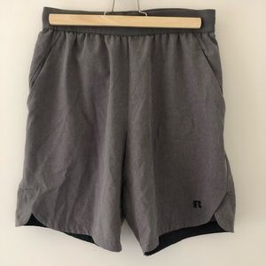 Russell Athletic Gray Moisture-Wicking Shorts